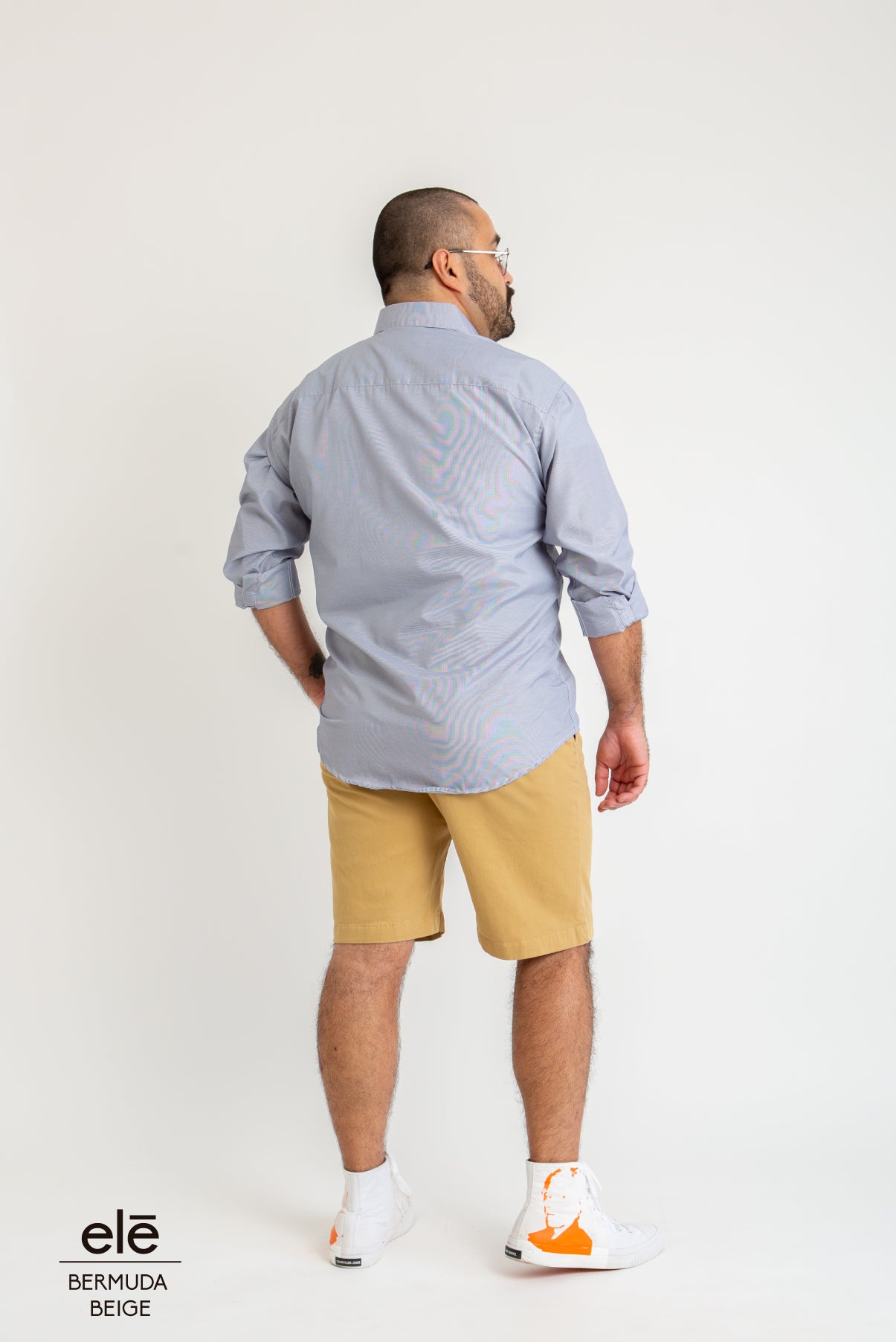BERMUDA DE GABARDINA BEIGE