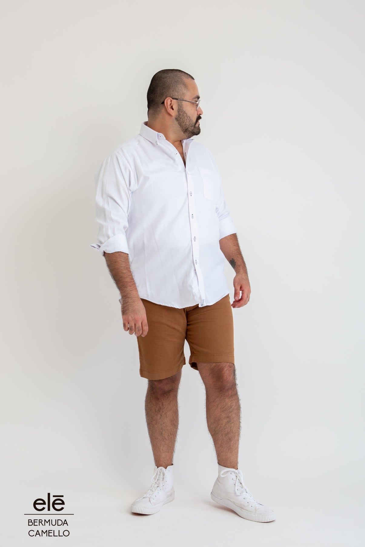 BERMUDA DE GABARDINA CAMELLO