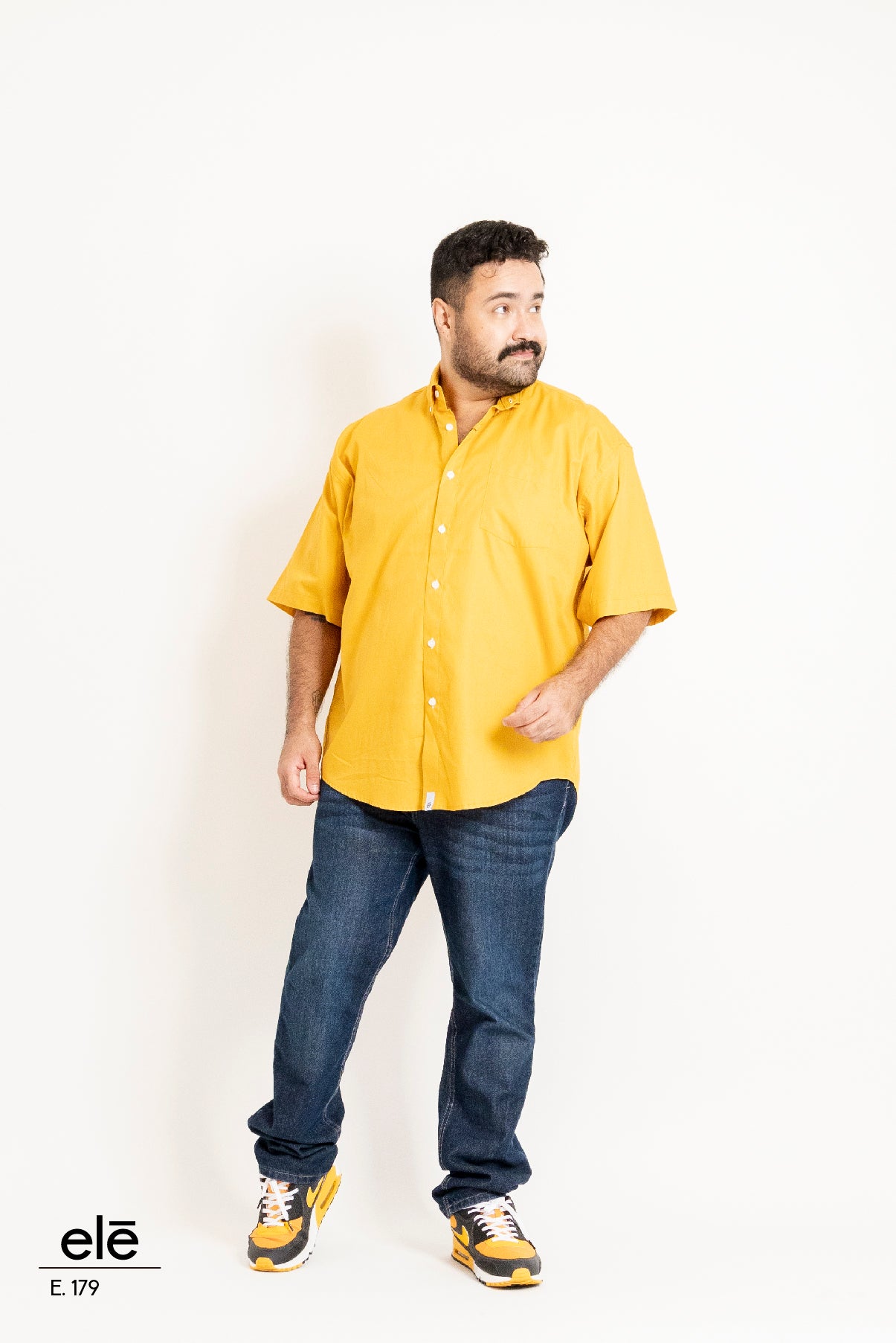 CAMISA AMARILLO LISA MANGA CORTA