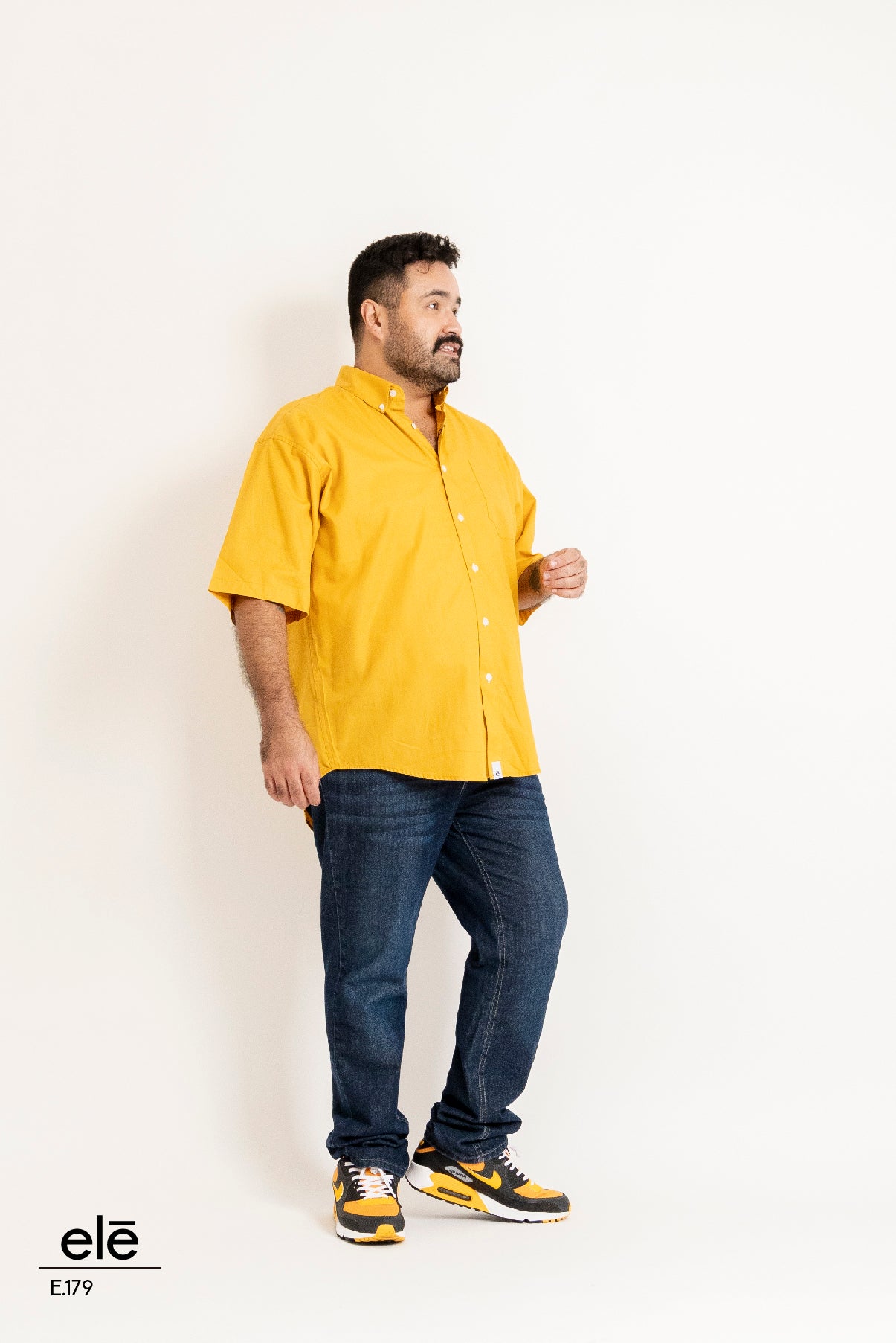 CAMISA AMARILLO LISA MANGA CORTA