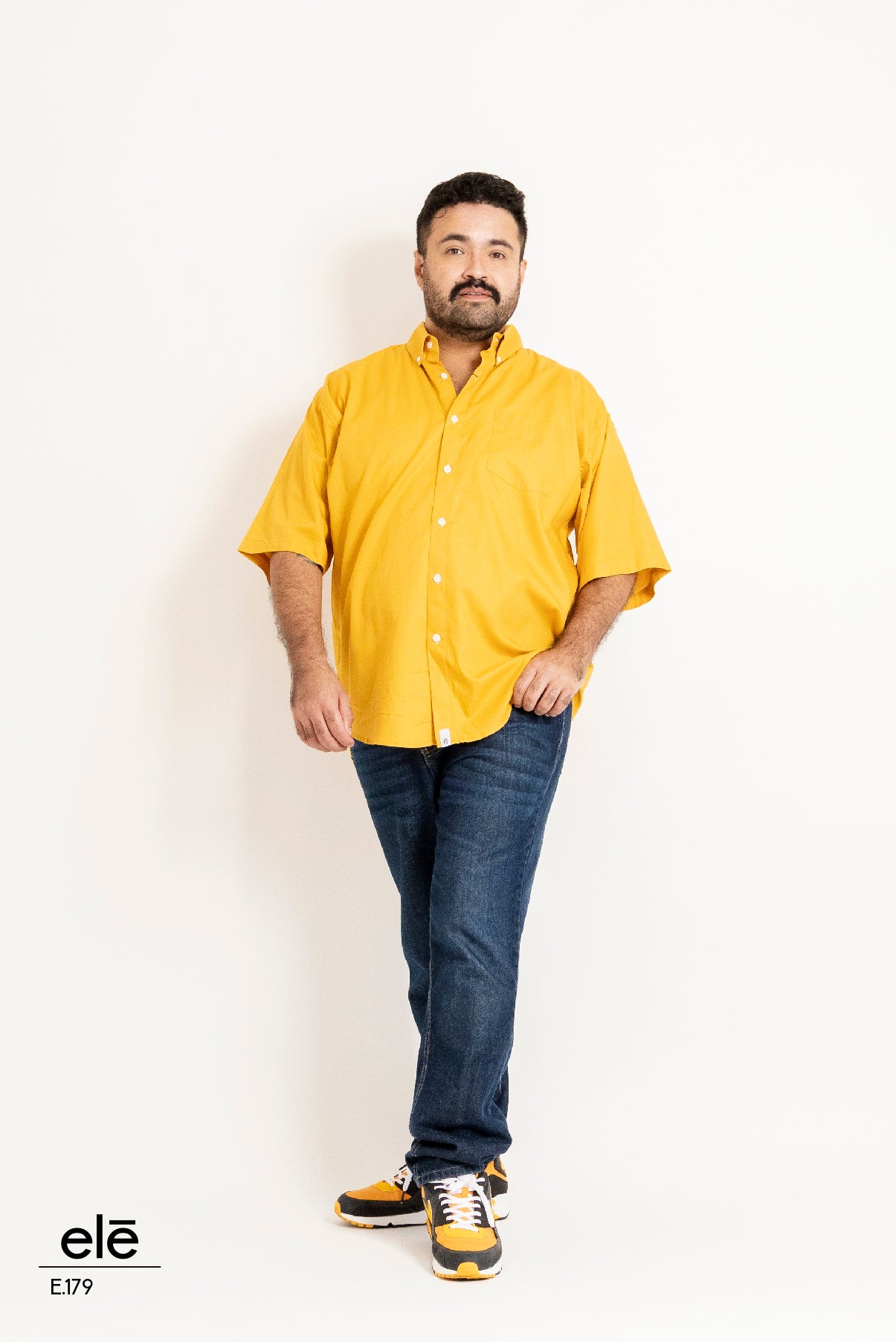 CAMISA AMARILLO LISA MANGA CORTA