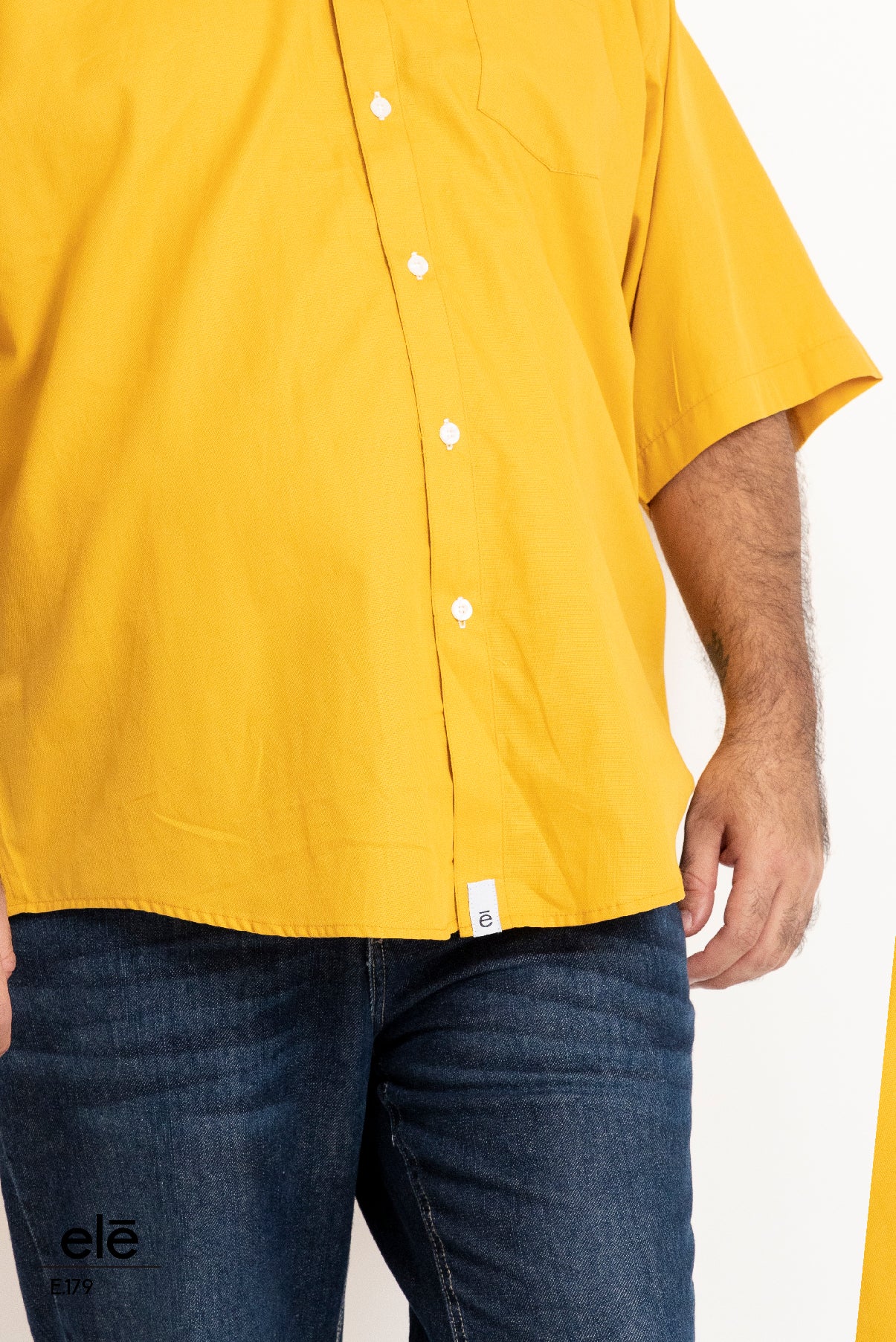 CAMISA AMARILLO LISA MANGA CORTA