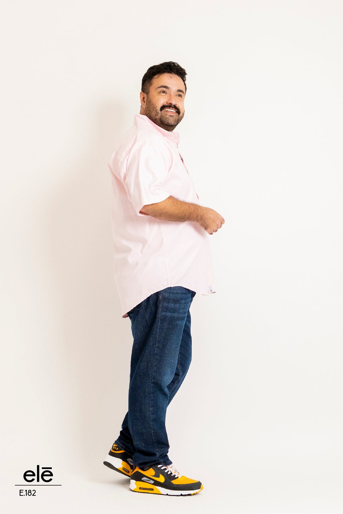 CAMISA ROSA LISA MANGA CORTA
