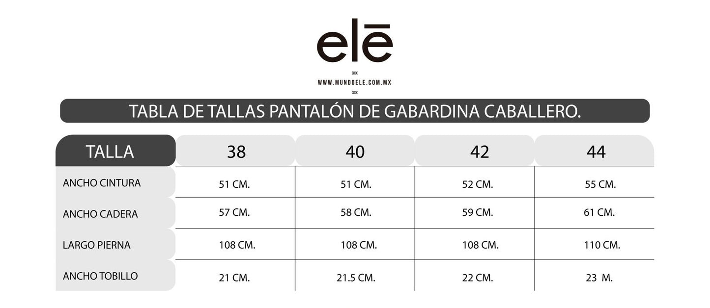 PANTALON DE GABARDINA MARINO