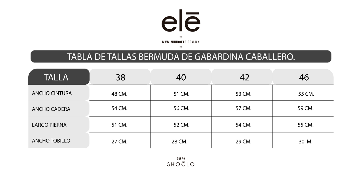 BERMUDA DE GABARDINA CAMELLO