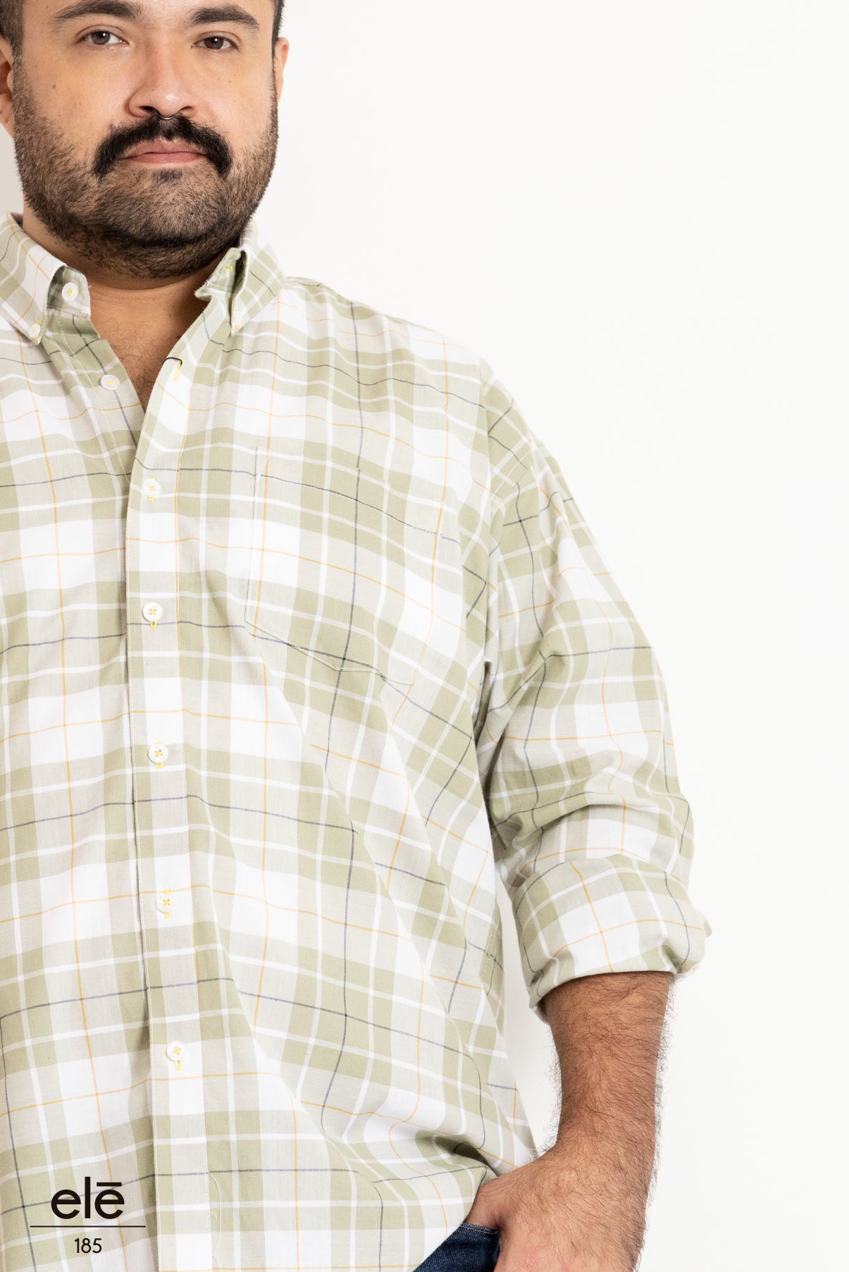 CAMISA CUADROS VERDE CLARO