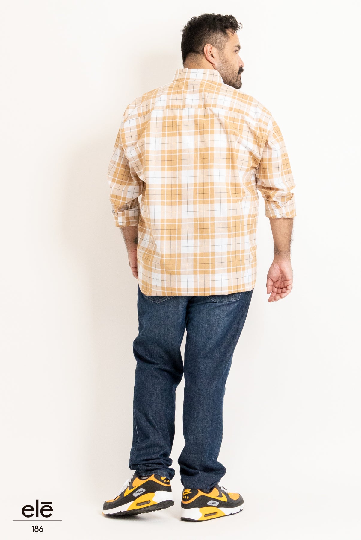 CAMISA CUADROS CAFE CLARO
