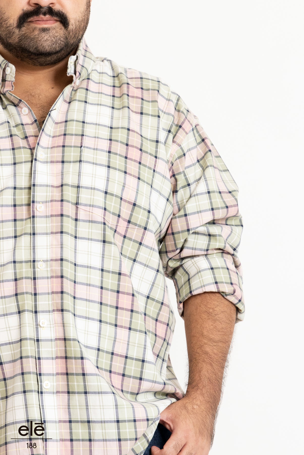 CAMISA CUADROS VERDE/ROSA