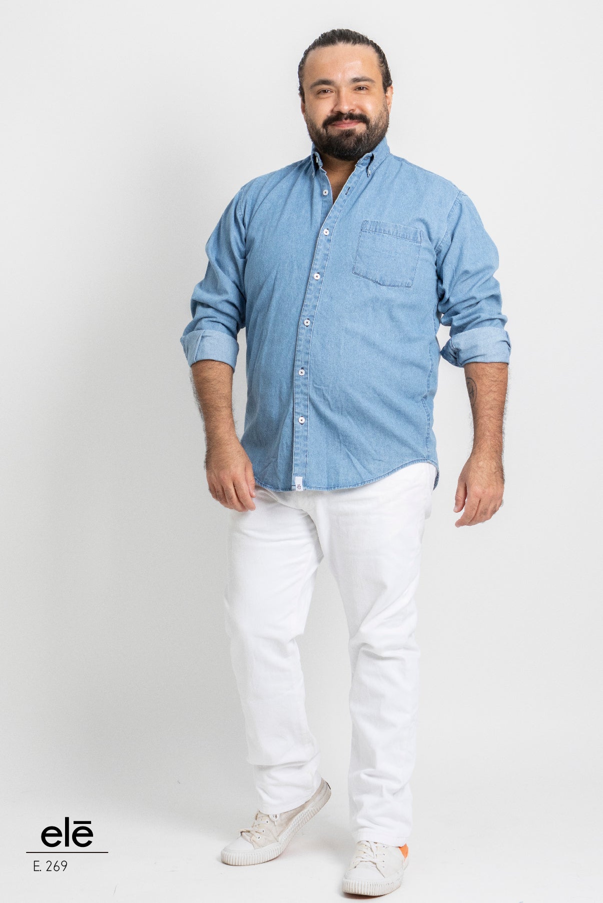 CAMISA LISA AZUL INDIGO