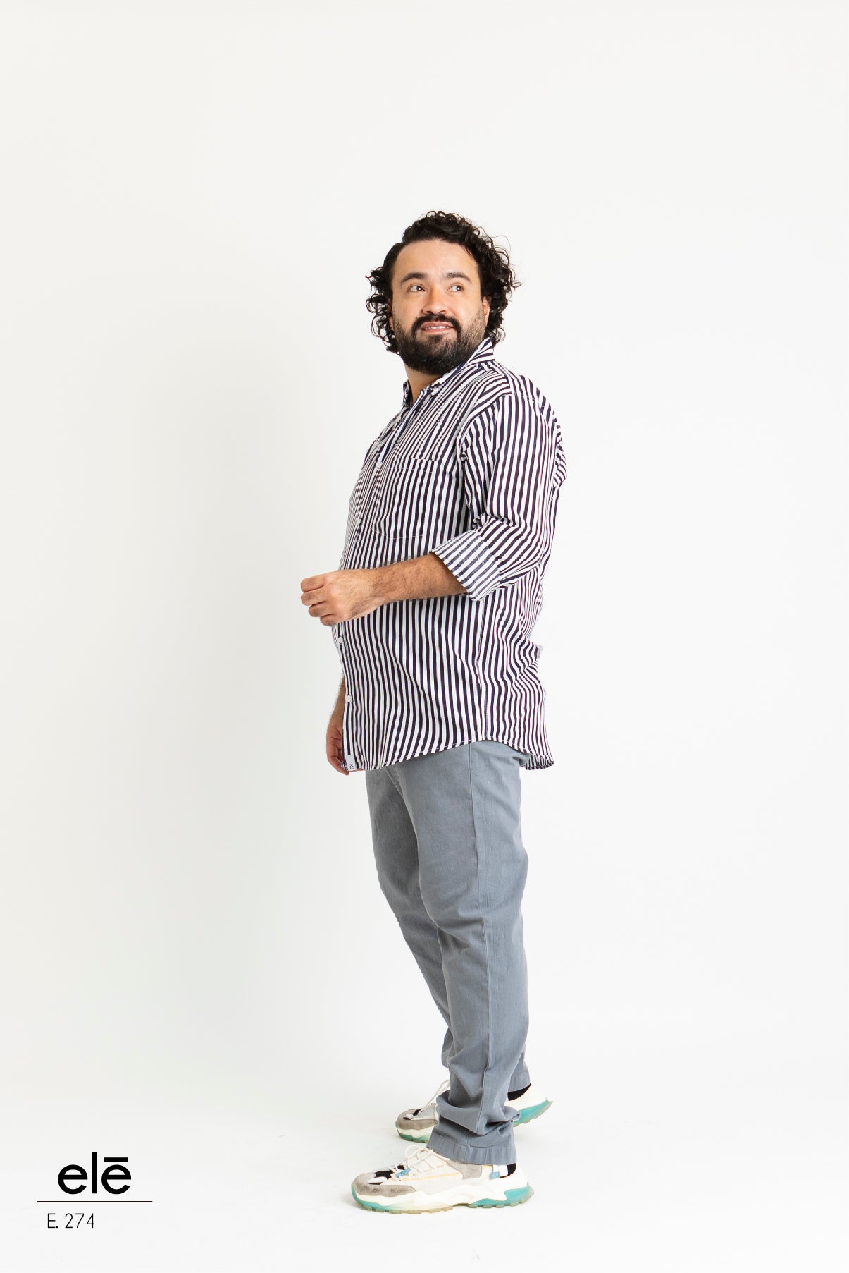 CAMISA RAYAS AZUL MARINO Y BLANCO