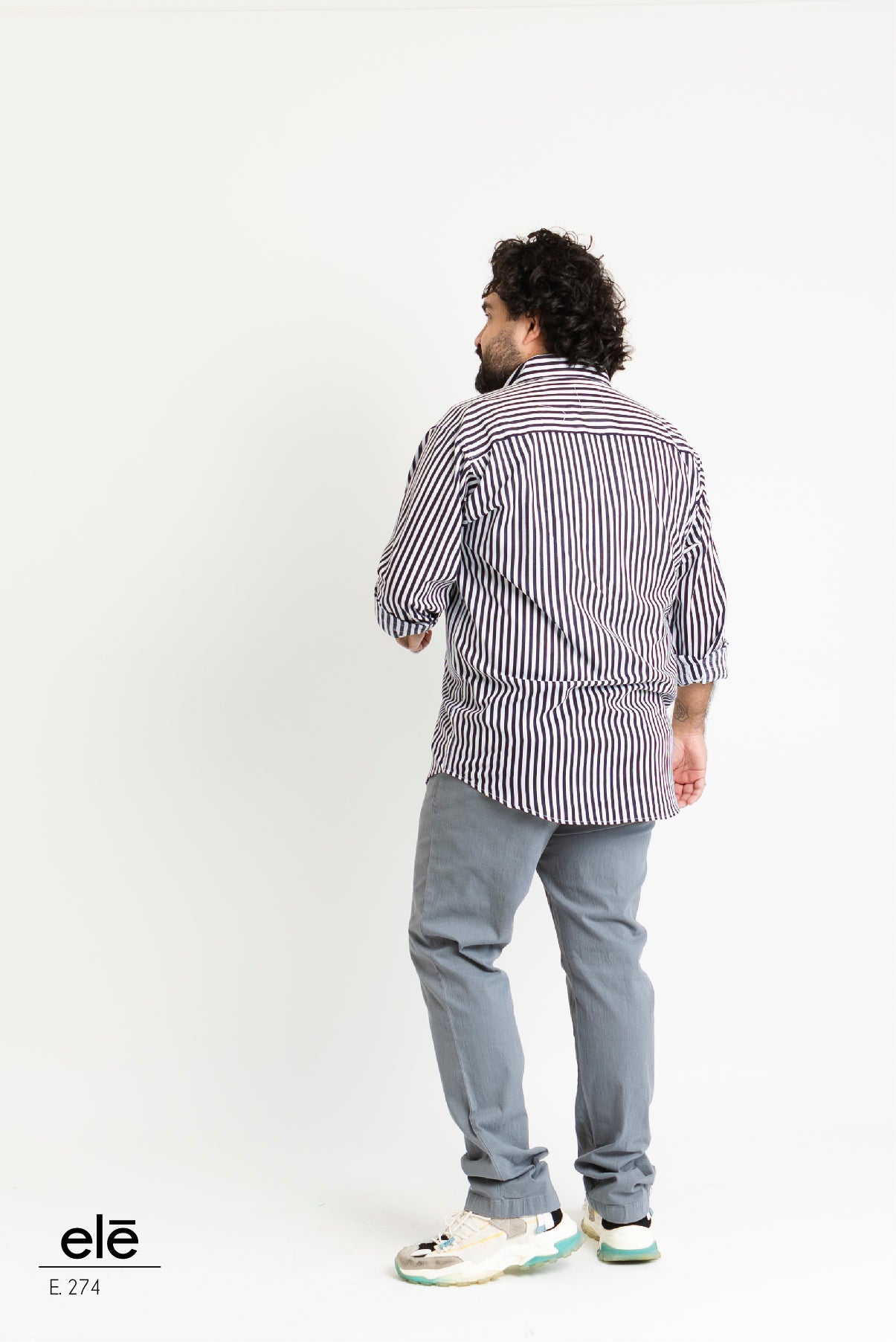 CAMISA RAYAS AZUL MARINO Y BLANCO