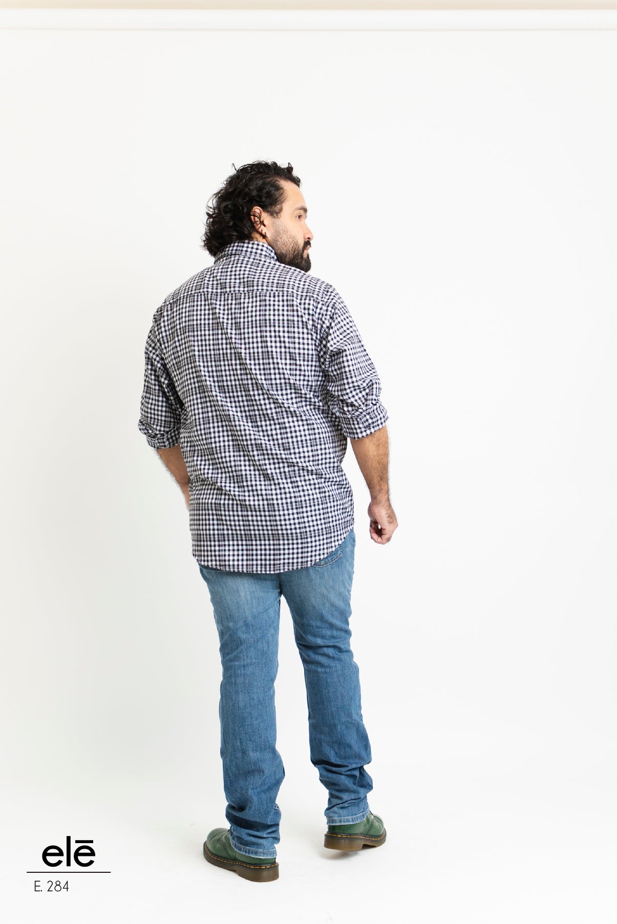 CAMISA CUADROS NEGRO Y BLANCO