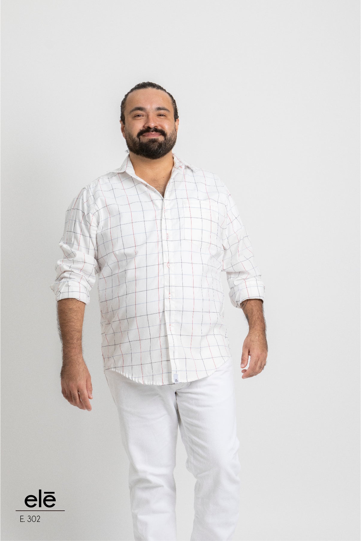 CAMISA CUADROS BLANCO, ROJO, AZUL Y NEGRO