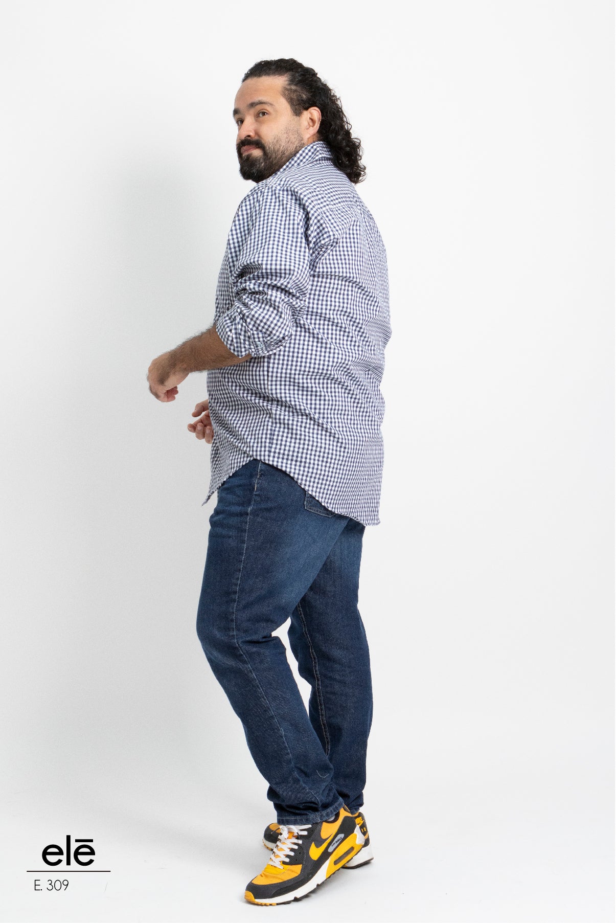 CAMISA CUADROS AZUL Y BLANCO