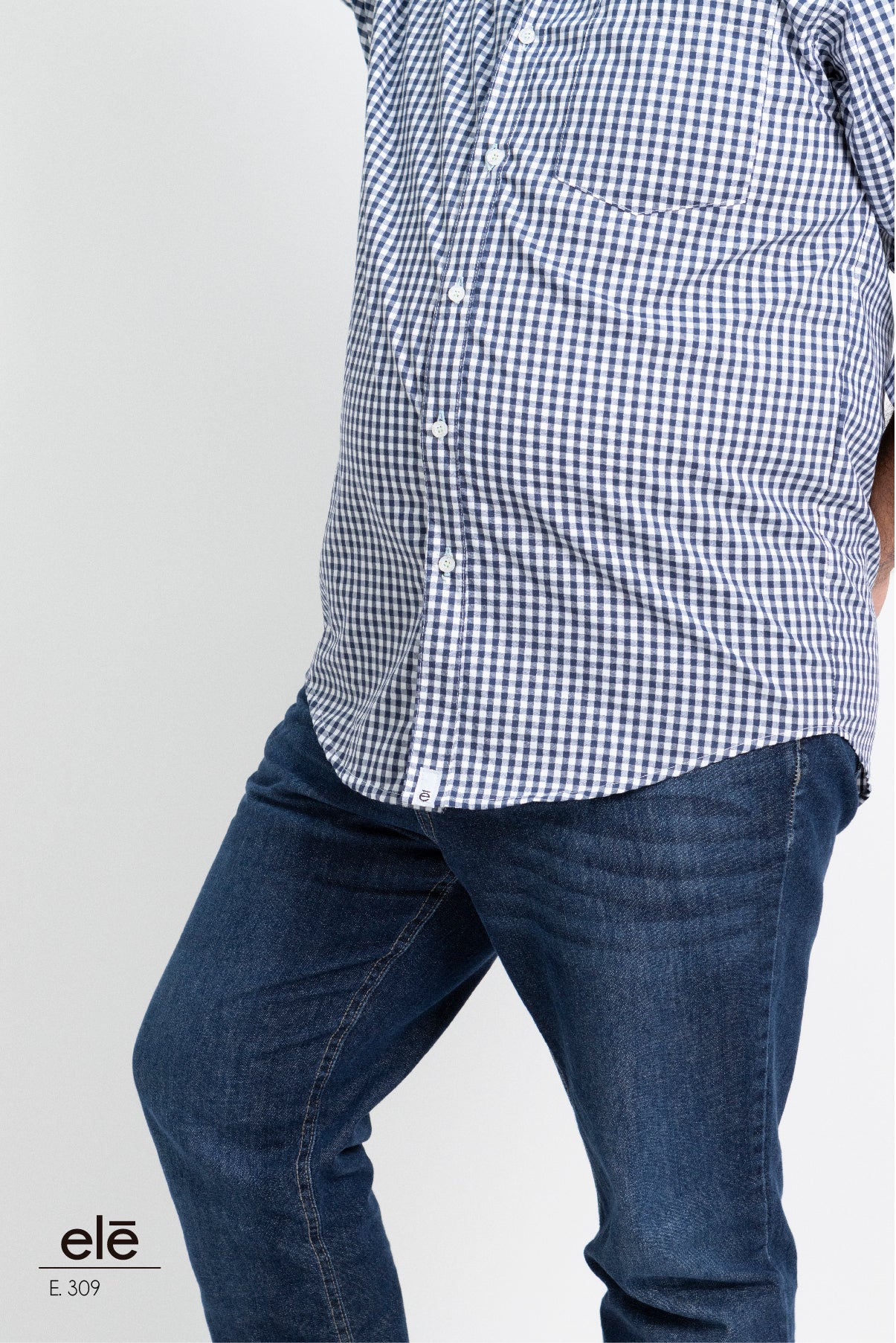CAMISA CUADROS AZUL Y BLANCO