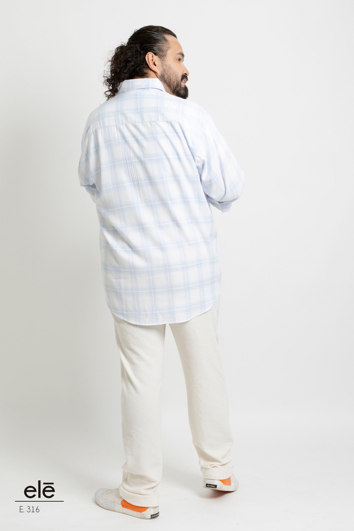 CAMISA CUADROS BLANCO Y AZUL