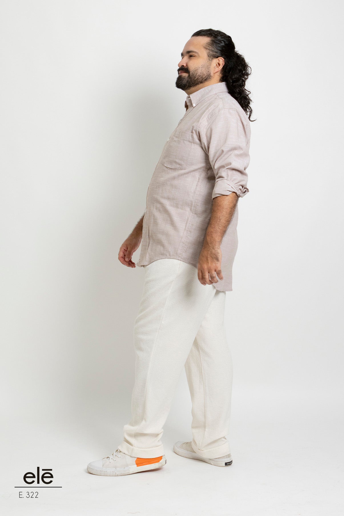 CAMISA LISA CAFE CLARO