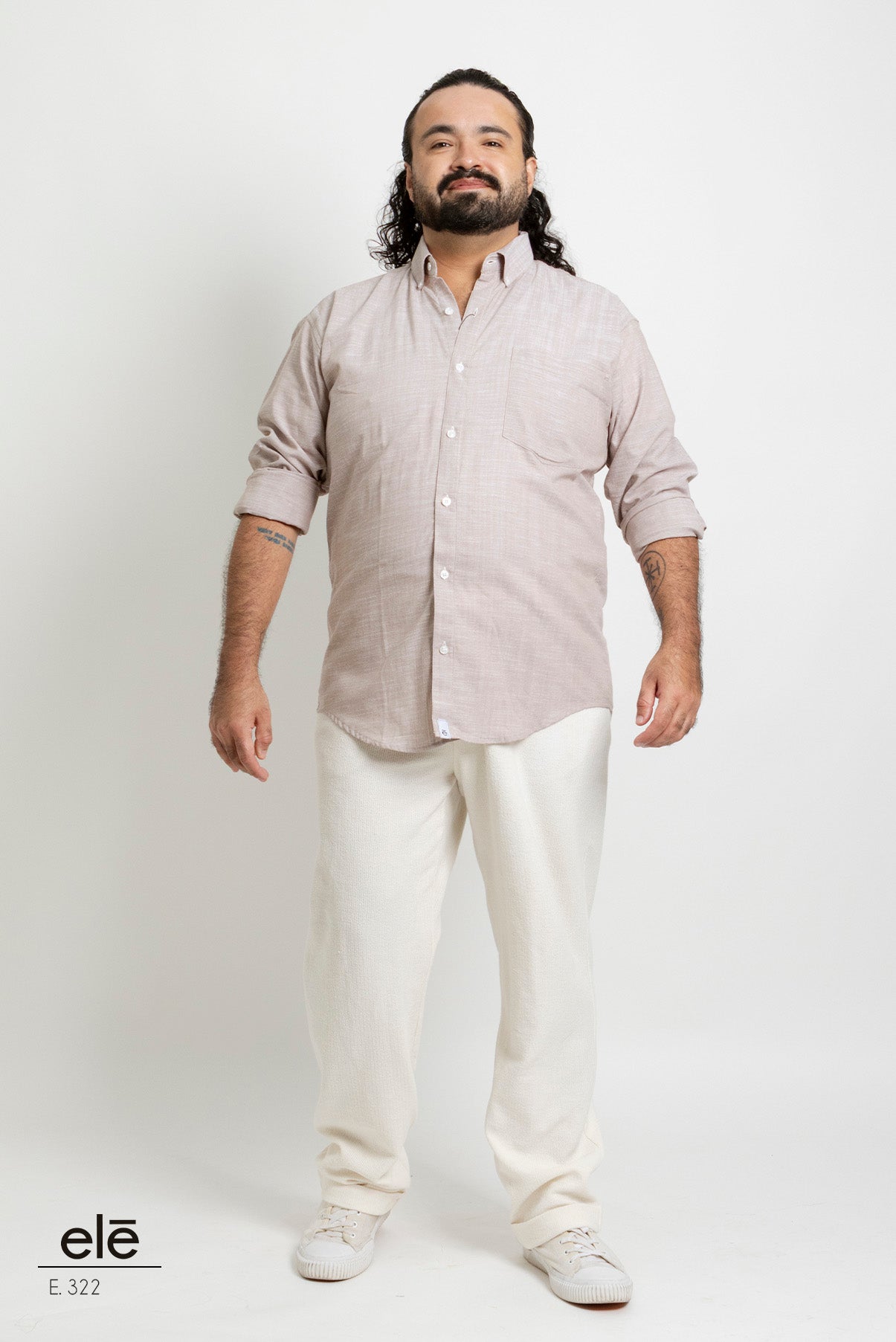 CAMISA LISA CAFE CLARO