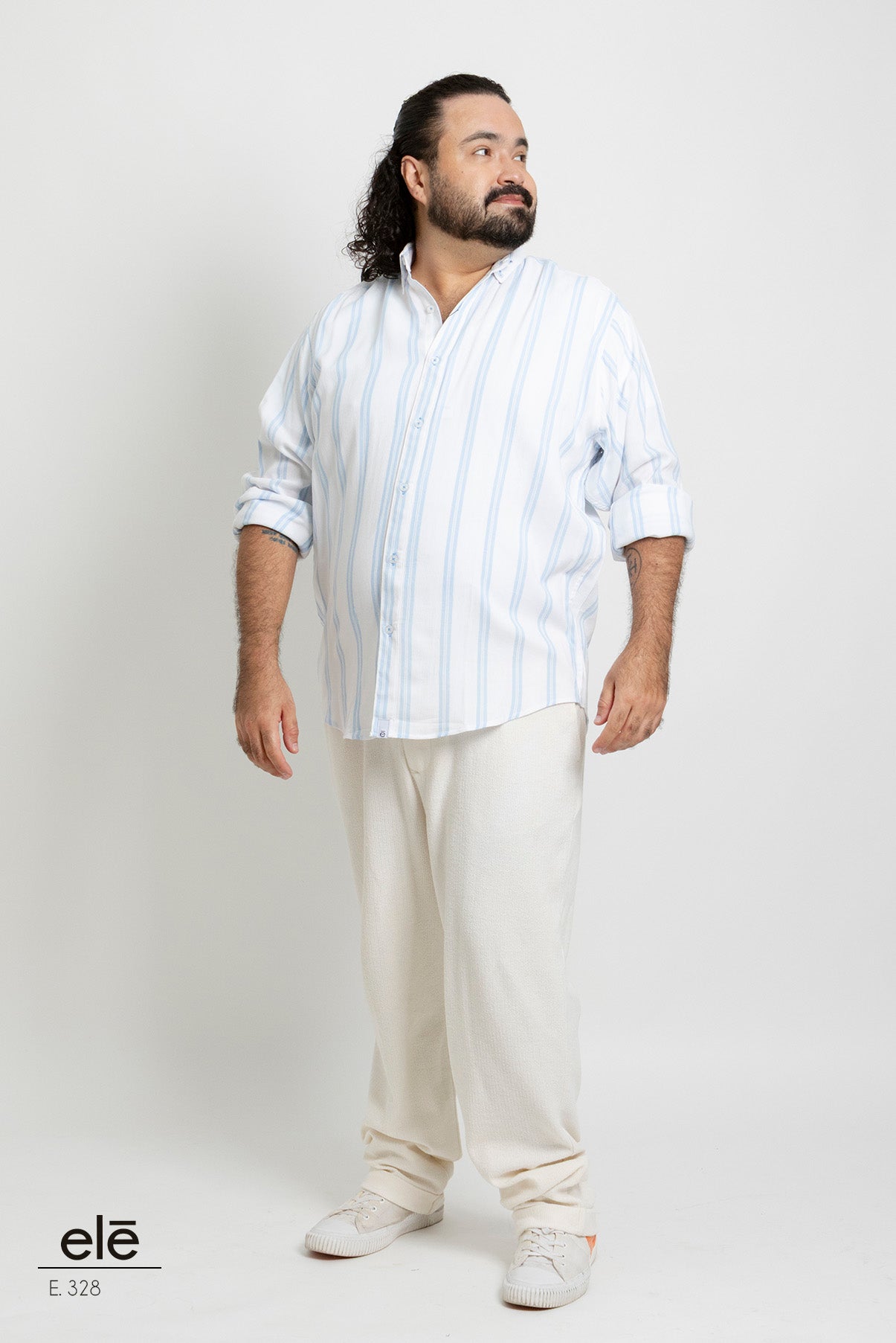 CAMISA RAYAS AZUL CLARO Y BLANCO