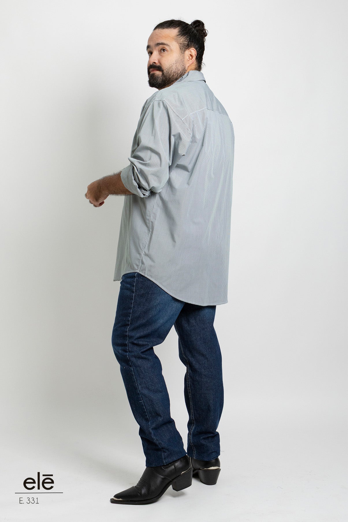 CAMISA CUADROS VERDE Y BLANCO