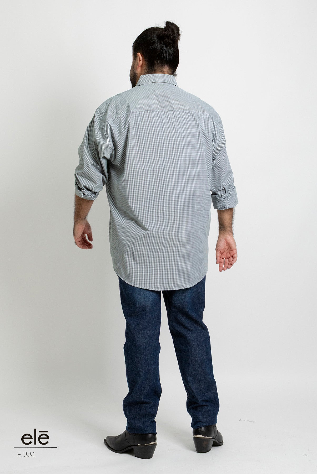 CAMISA CUADROS VERDE Y BLANCO