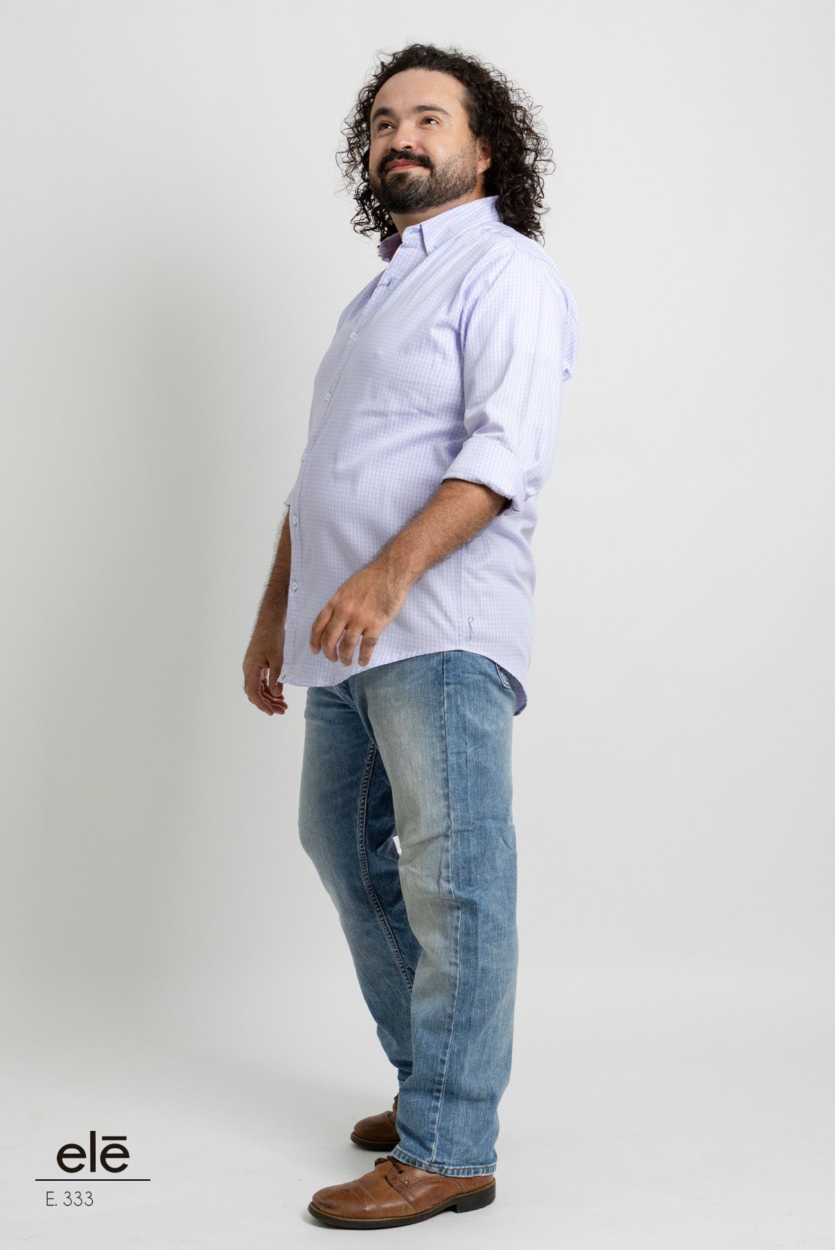 CAMISA CUADROS ROSA Y AZUL