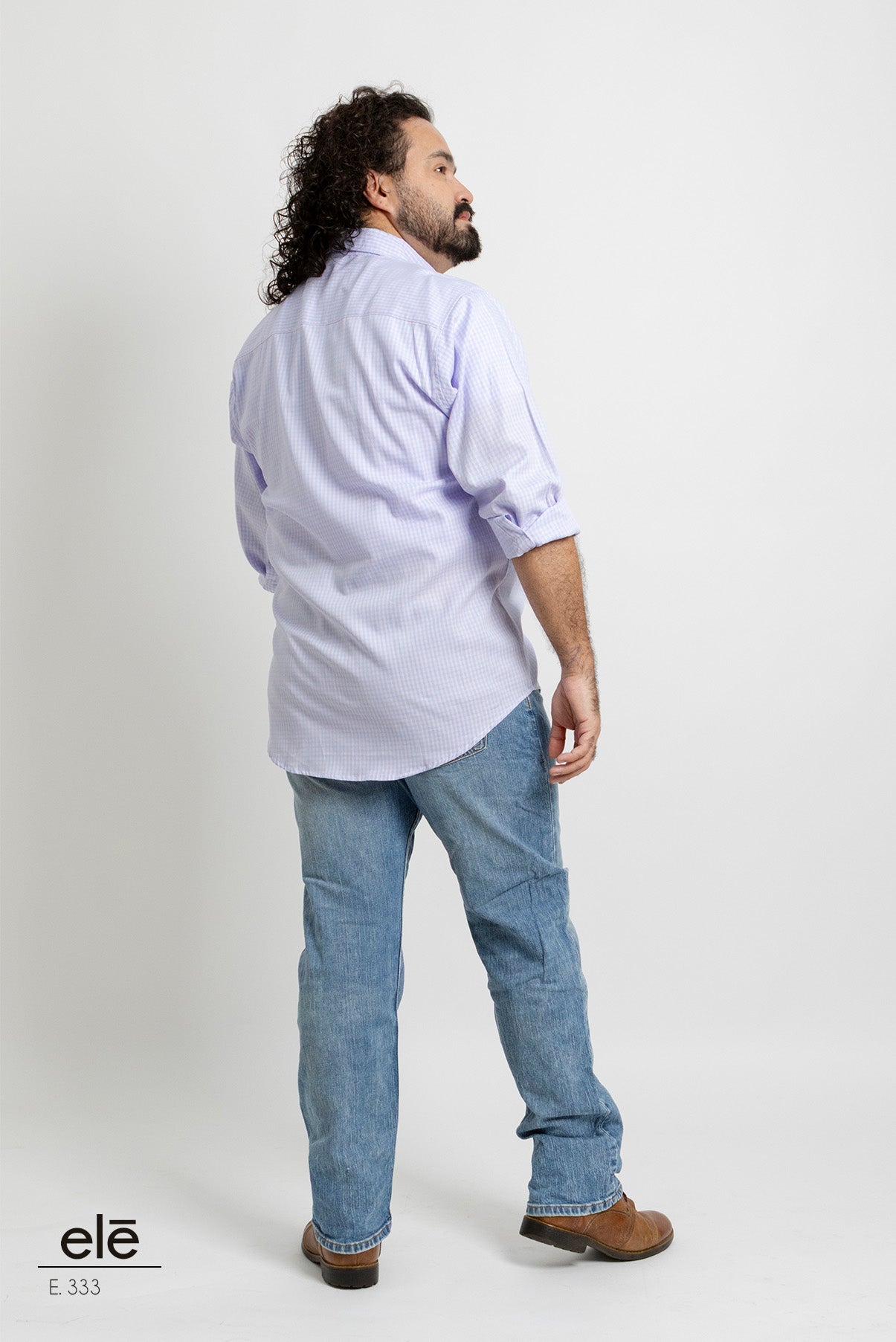 CAMISA CUADROS ROSA Y AZUL