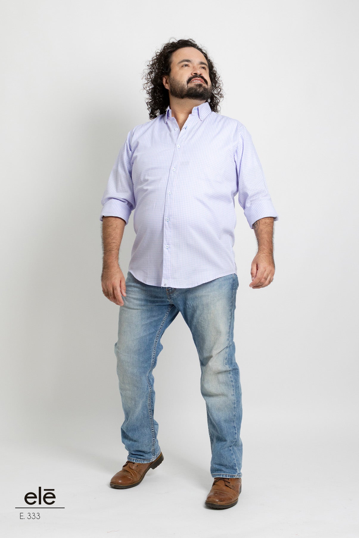 CAMISA CUADROS ROSA Y AZUL