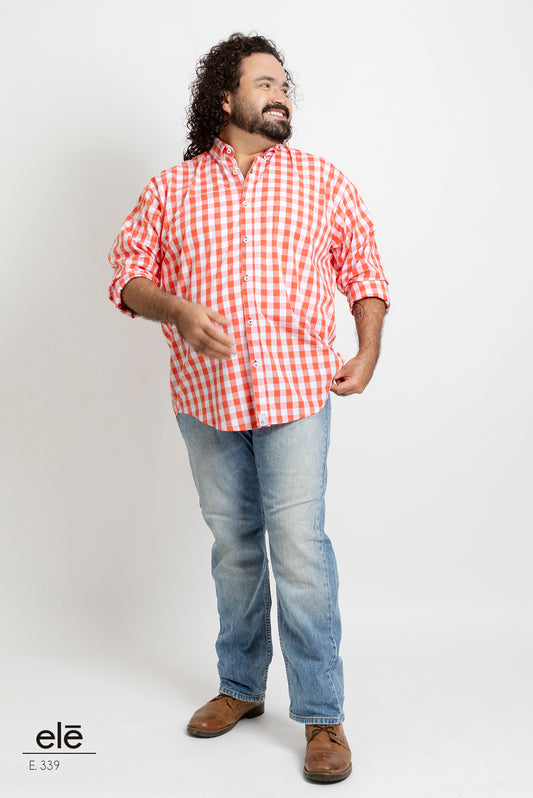 CAMISA CUADROS BLANCO Y ROJO