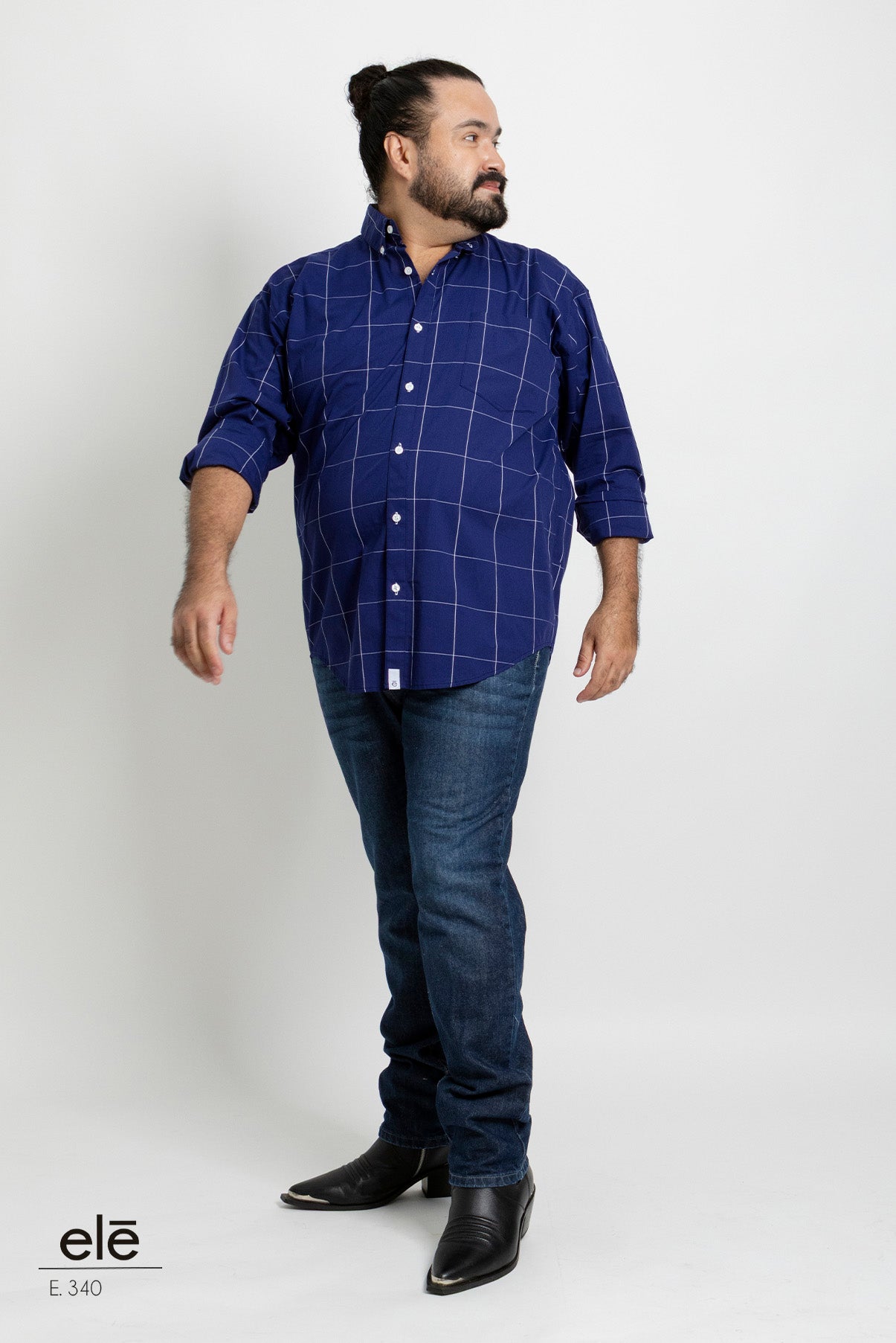 CAMISA CUADROS AZUL MARINO