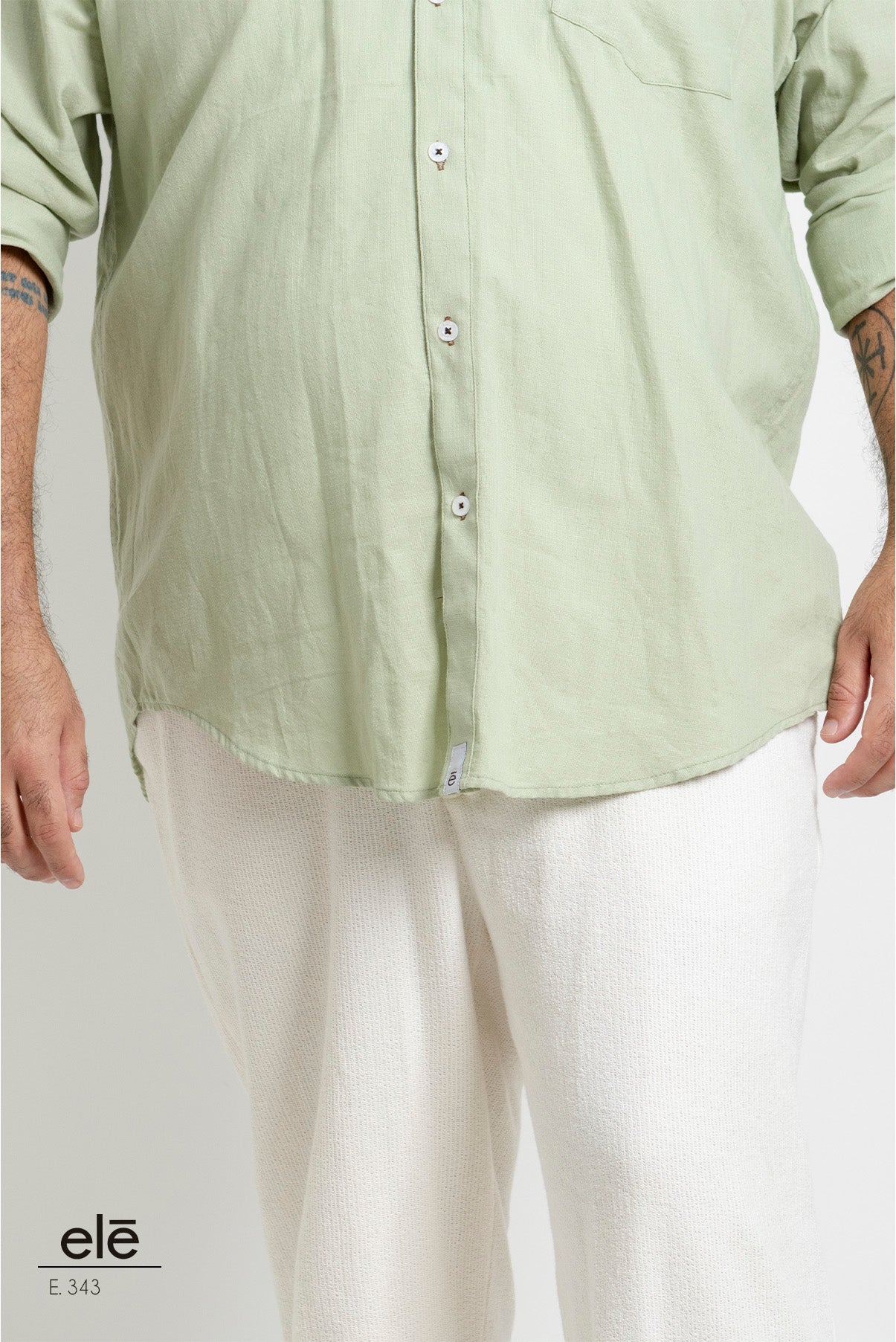 CAMISA LISA VERDE CLARO
