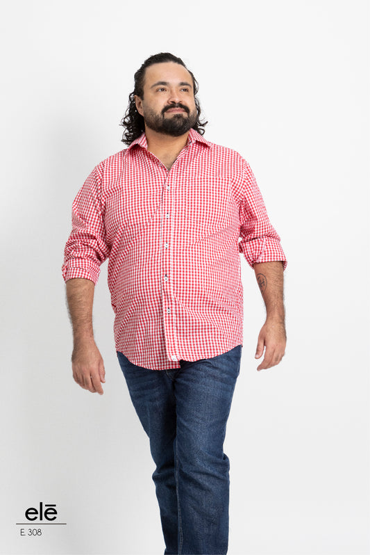 CAMISA CUADROS ROJO Y BLANCO