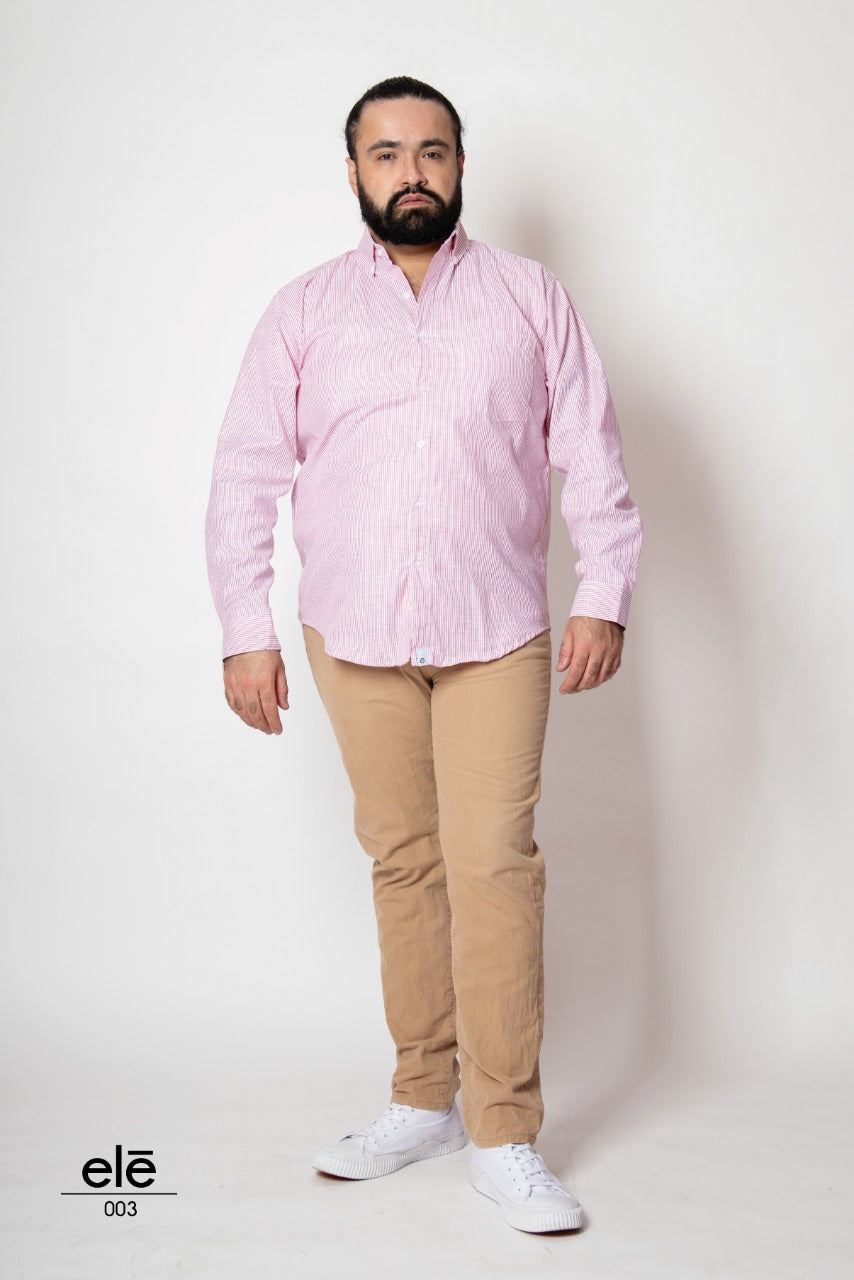 CAMISA RAYAS DELGADAS ROJAS