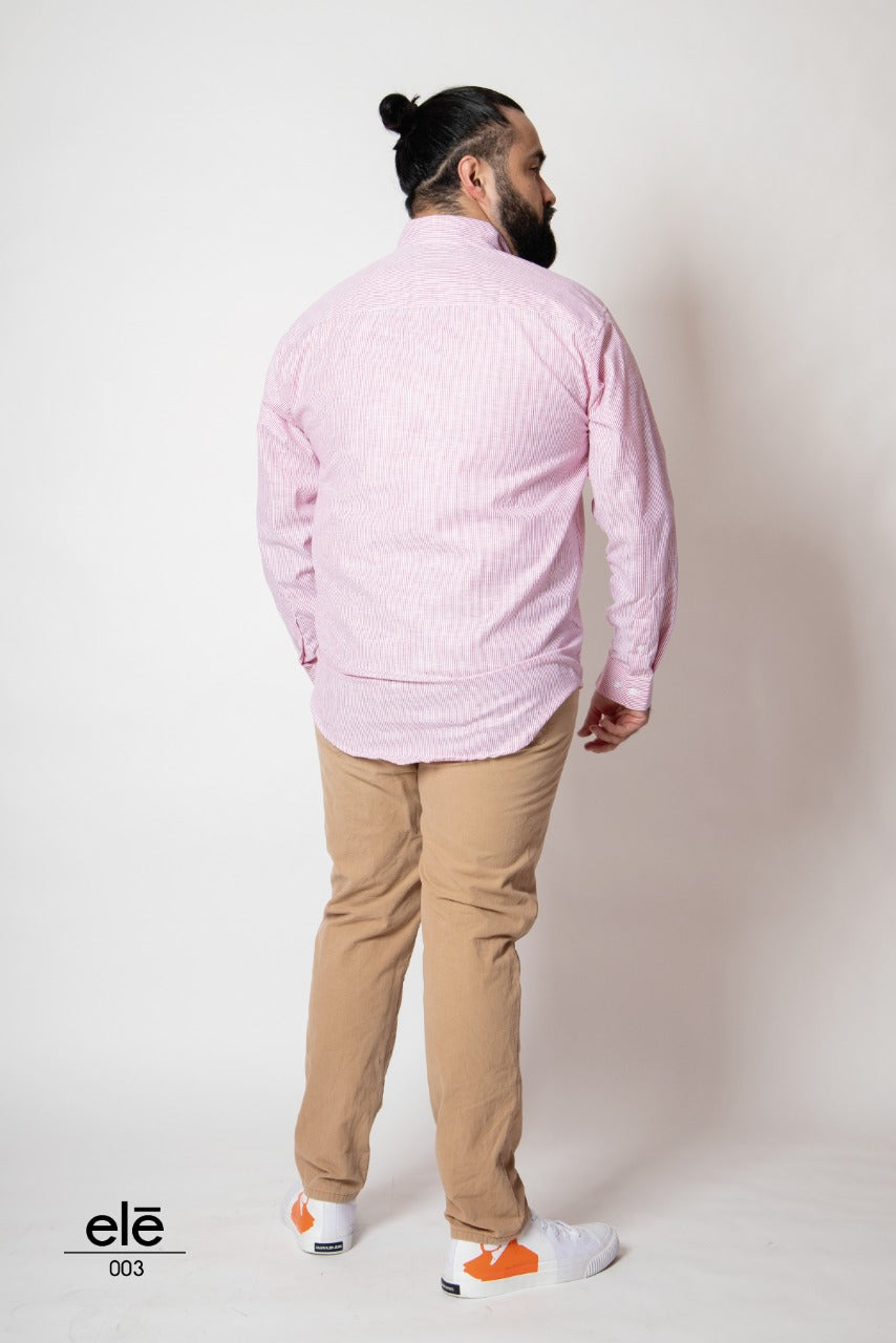 CAMISA RAYAS DELGADAS ROJAS