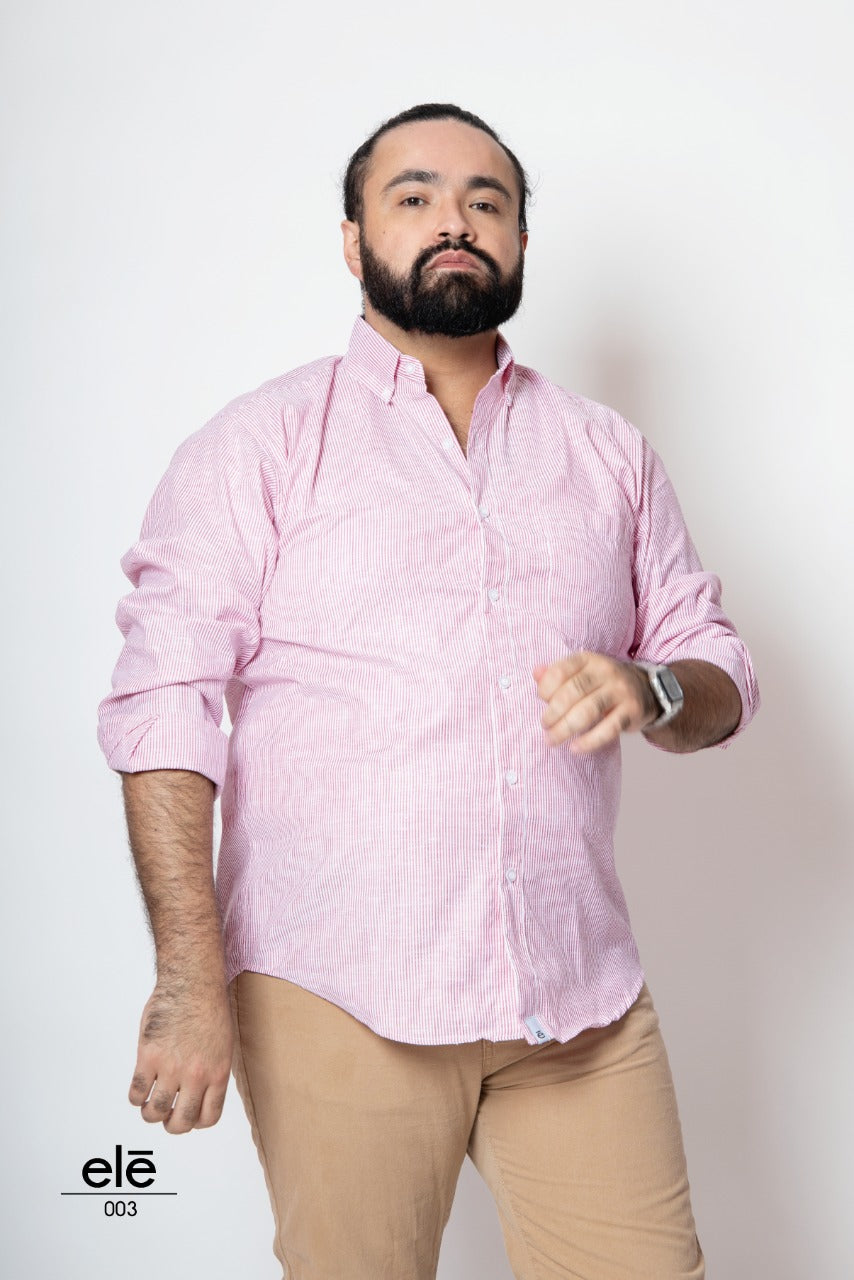 CAMISA RAYAS DELGADAS ROJAS