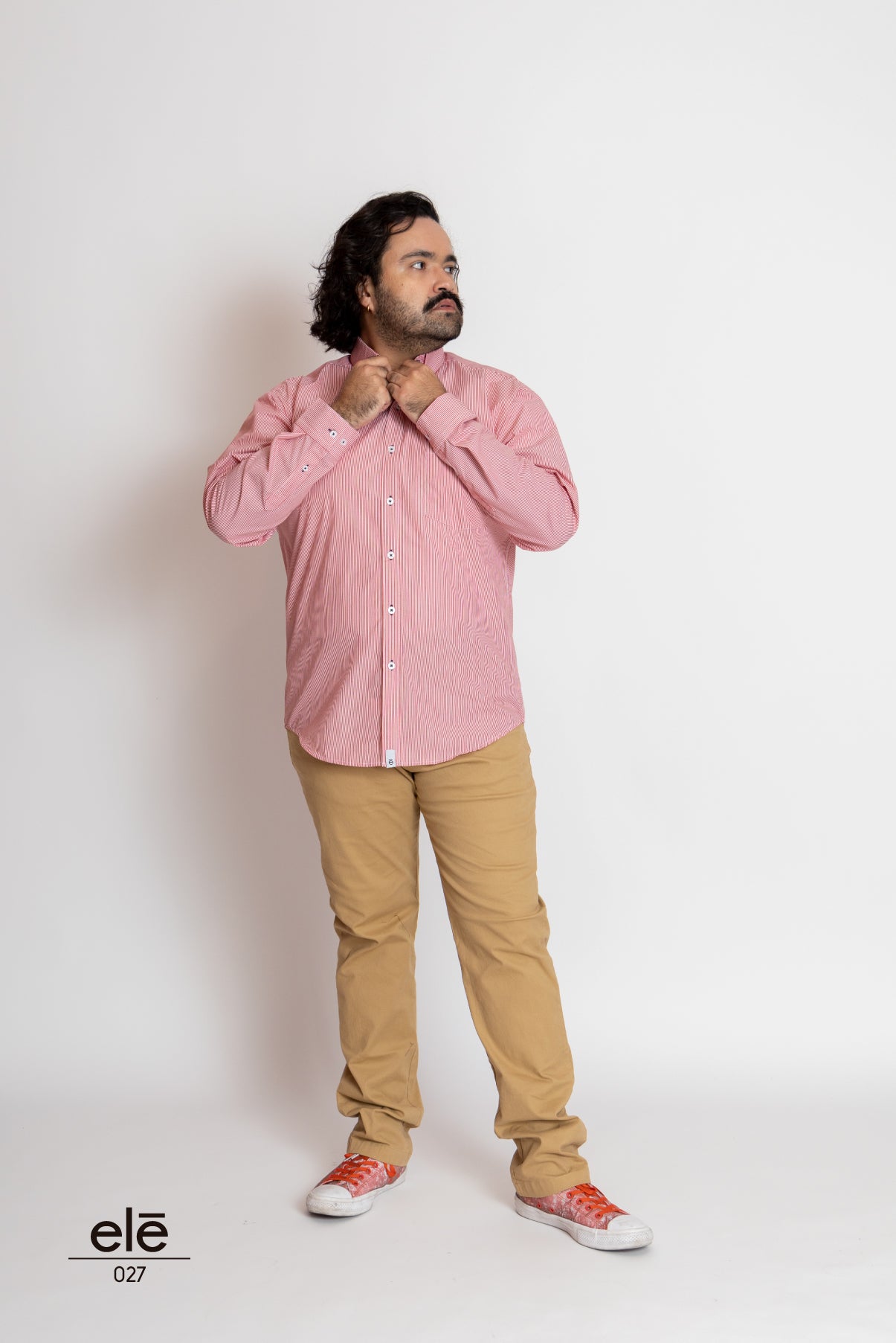 CAMISA RAYITAS ROJAS