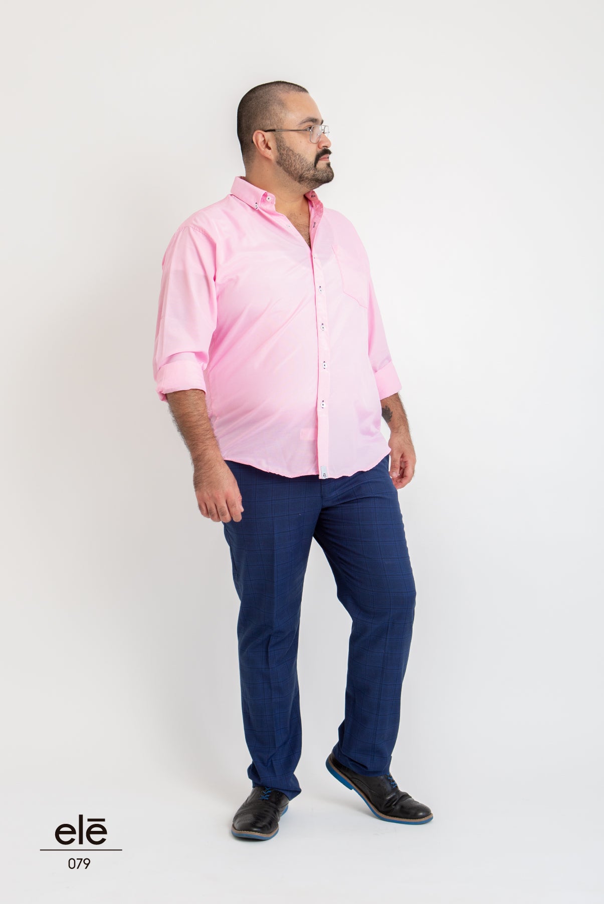 CAMISA ROSA CLARO LISA