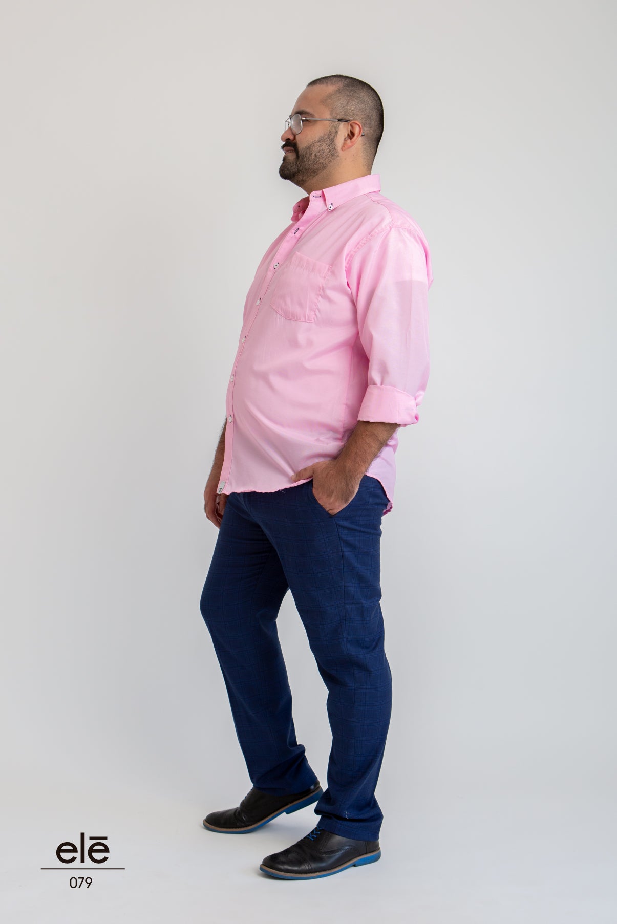 CAMISA ROSA CLARO LISA