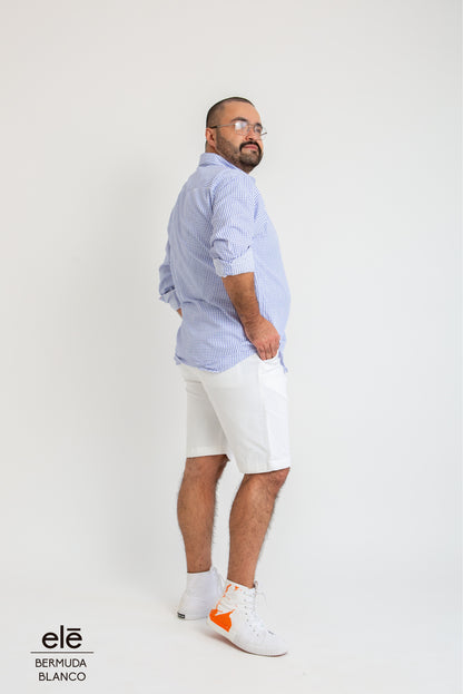 BERMUDA DE GABARDINA BLANCO