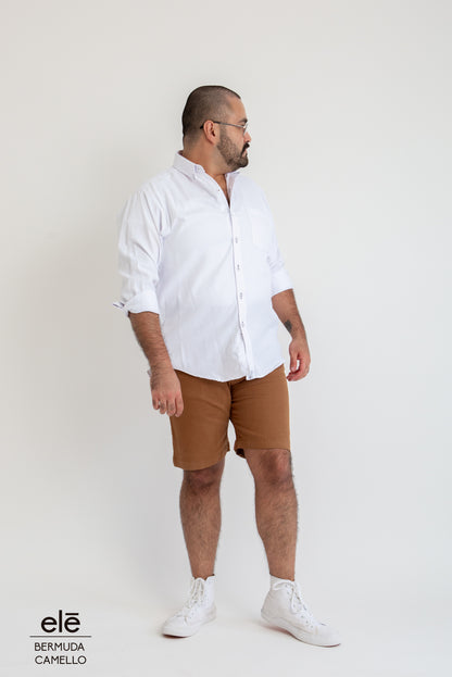 BERMUDA DE GABARDINA CAMELLO
