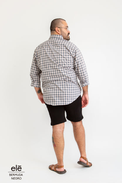BERMUDA DE GABARDINA NEGRO