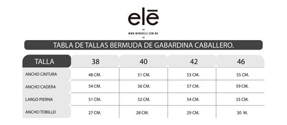 BERMUDA DE GABARDINA BEIGE