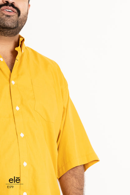 CAMISA AMARILLO LISA MANGA CORTA