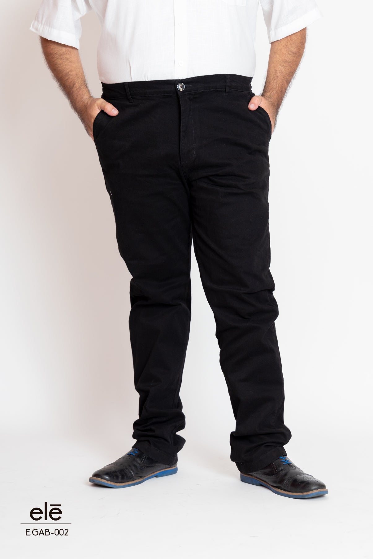 PANTALON DE GABARDINA NEGRO
