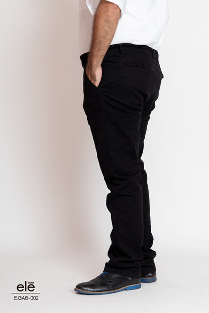 PANTALON DE GABARDINA NEGRO