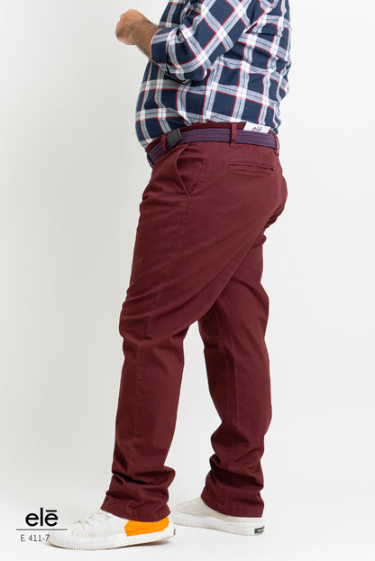 PANTALON DE GABARDINA TINTO