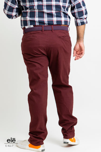 PANTALON DE GABARDINA TINTO