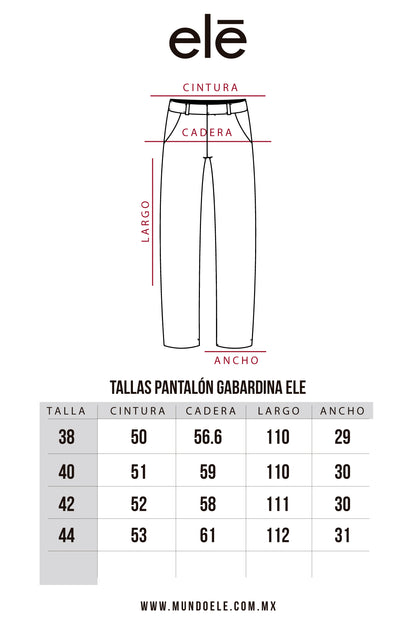 PANTALON DE GABARDINA AZUL MARINO