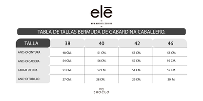 BERMUDA DE GABARDINA CAMELLO