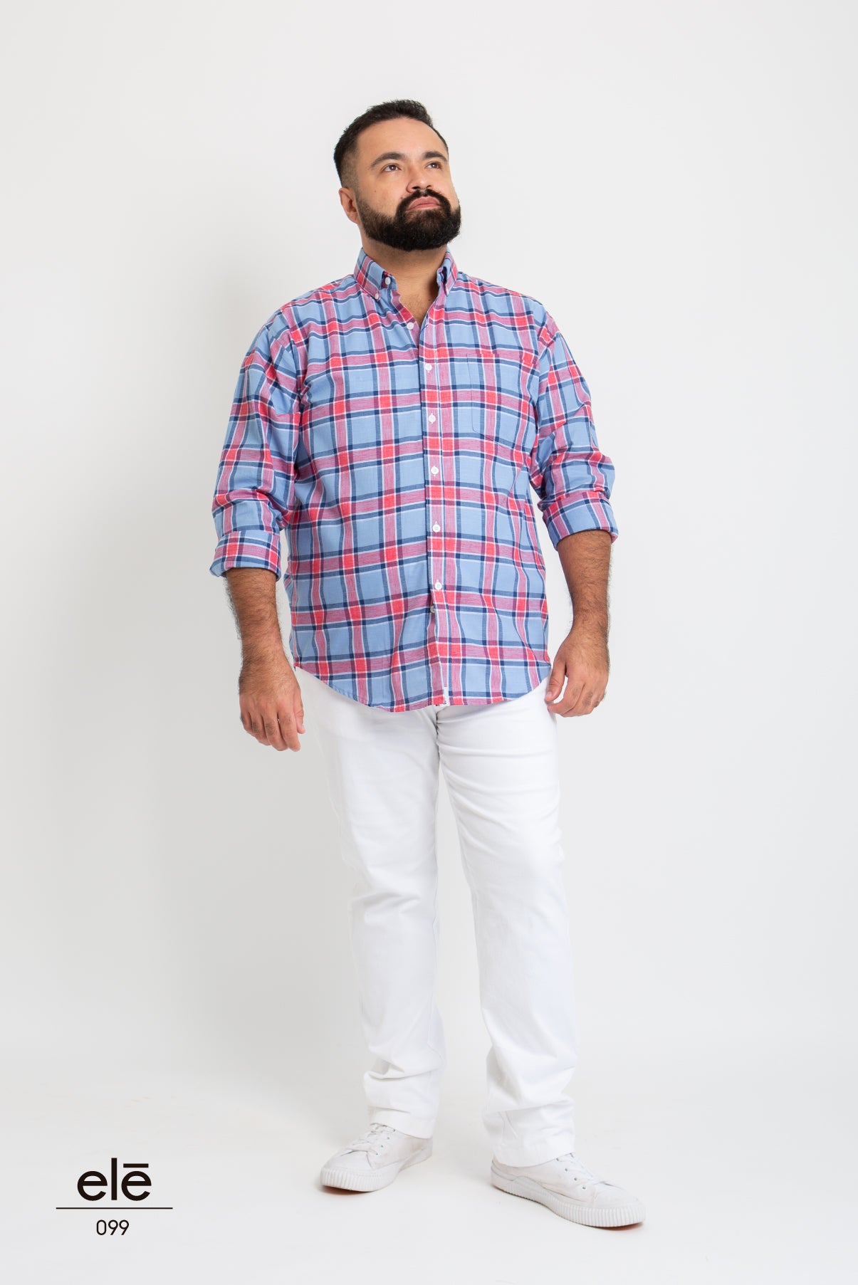 CAMISA CUADROS AZUL Y ROJO